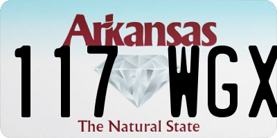 AR license plate 117WGX