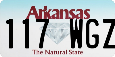 AR license plate 117WGZ