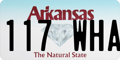 AR license plate 117WHA