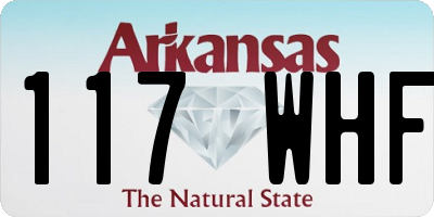 AR license plate 117WHF