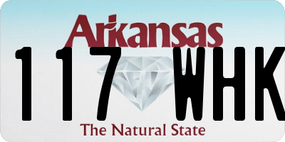 AR license plate 117WHK