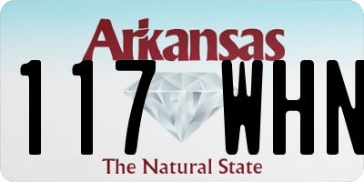 AR license plate 117WHN