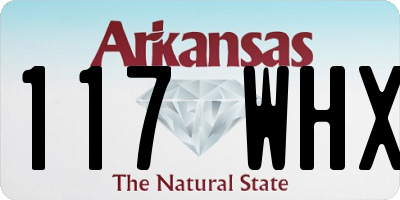 AR license plate 117WHX