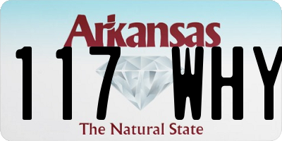 AR license plate 117WHY