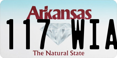AR license plate 117WIA