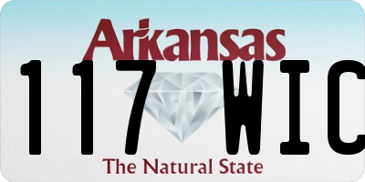 AR license plate 117WIC