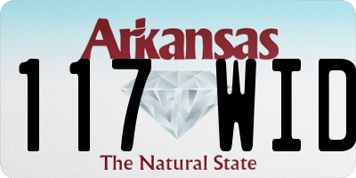 AR license plate 117WID