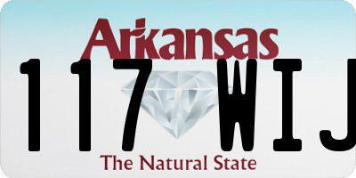 AR license plate 117WIJ