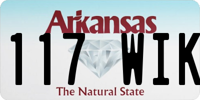 AR license plate 117WIK