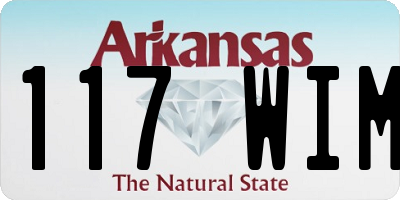 AR license plate 117WIM