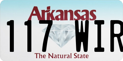 AR license plate 117WIR