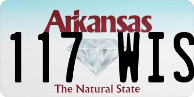 AR license plate 117WIS
