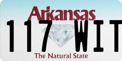 AR license plate 117WIT