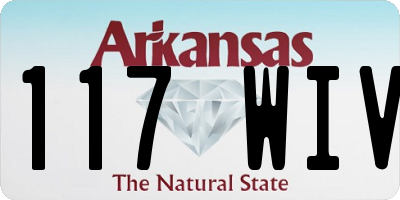 AR license plate 117WIV