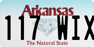 AR license plate 117WIX