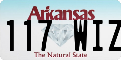 AR license plate 117WIZ