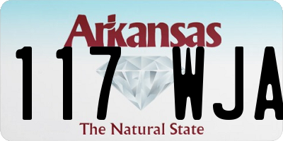AR license plate 117WJA