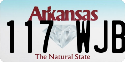 AR license plate 117WJB