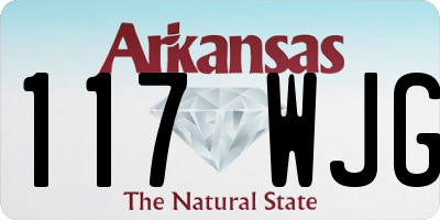 AR license plate 117WJG