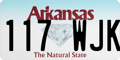 AR license plate 117WJK