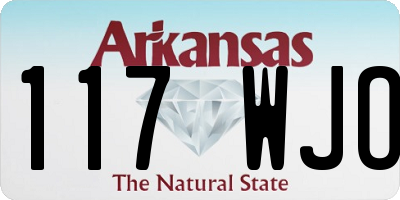 AR license plate 117WJO