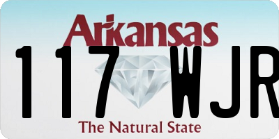 AR license plate 117WJR