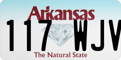 AR license plate 117WJV