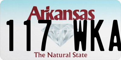 AR license plate 117WKA