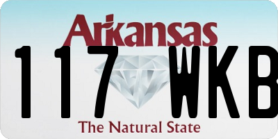 AR license plate 117WKB