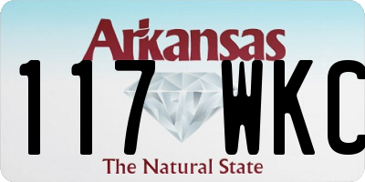 AR license plate 117WKC