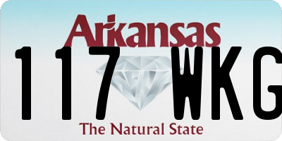AR license plate 117WKG