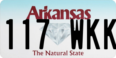 AR license plate 117WKK