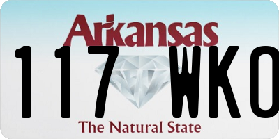 AR license plate 117WKO