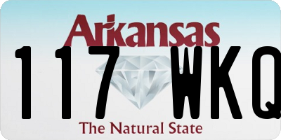 AR license plate 117WKQ