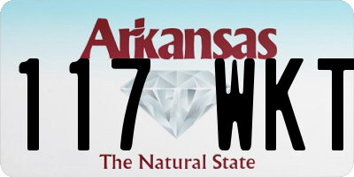 AR license plate 117WKT