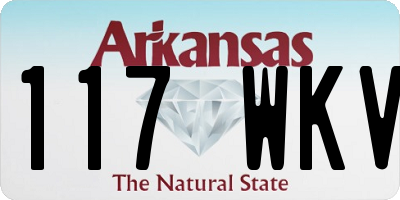 AR license plate 117WKV
