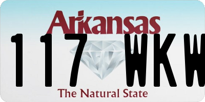 AR license plate 117WKW