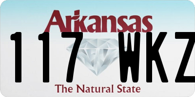 AR license plate 117WKZ