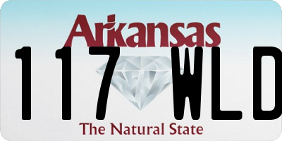 AR license plate 117WLD