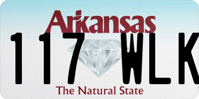 AR license plate 117WLK