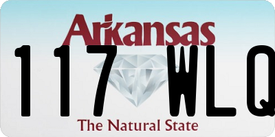 AR license plate 117WLQ