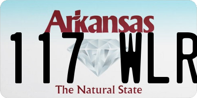 AR license plate 117WLR