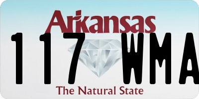 AR license plate 117WMA