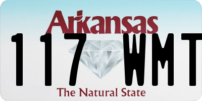 AR license plate 117WMT