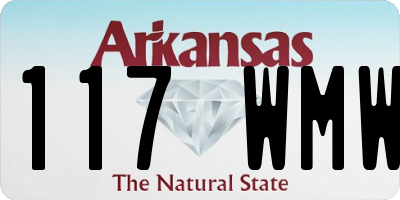 AR license plate 117WMW