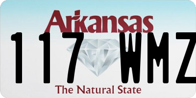 AR license plate 117WMZ