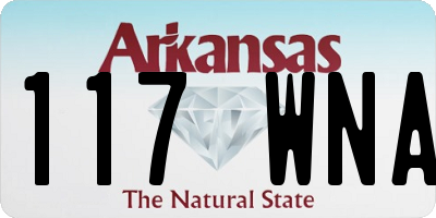 AR license plate 117WNA