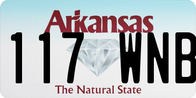 AR license plate 117WNB