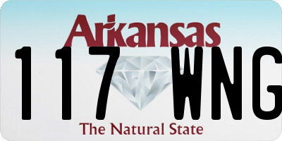 AR license plate 117WNG
