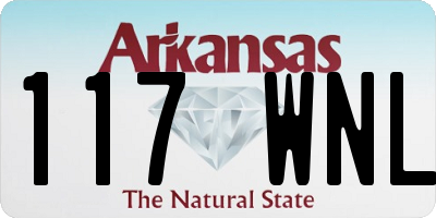 AR license plate 117WNL